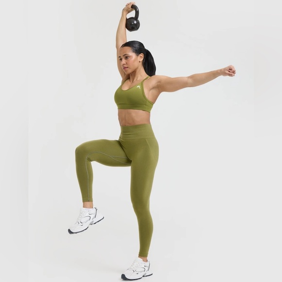Oner active Effortless Seamless Leggings | Olive Green - M - Short - Picture 2 of 6